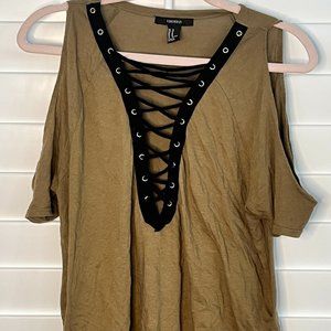 Lace UP Off The Shoulder Top